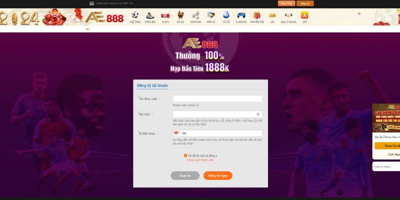 Hướng dẫn các bước tham gia khuyến mãi AE888 nhanh chóng